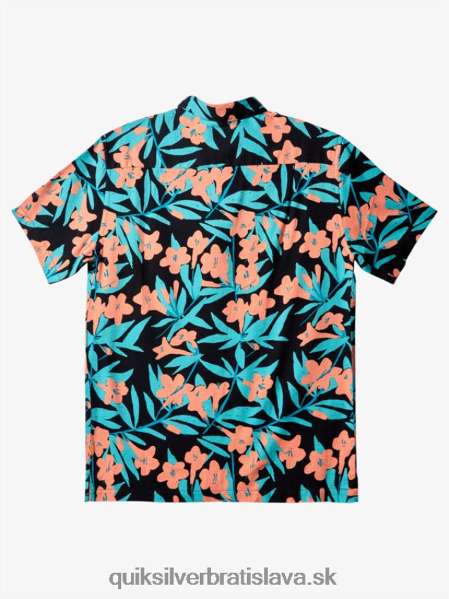 vodník okolo Bush košeľa s krátkym rukávom Quiksilver muži B80HXR474 čierna okolo kríka