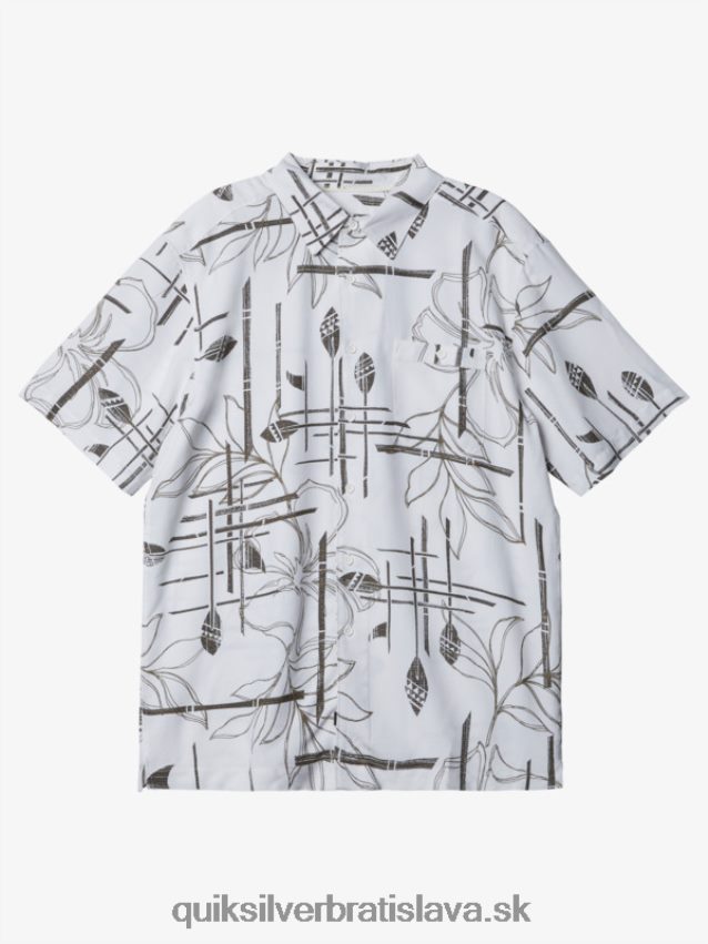 vodník paddle out košeľa s krátkym rukávom Quiksilver muži B80HXR1416 biely