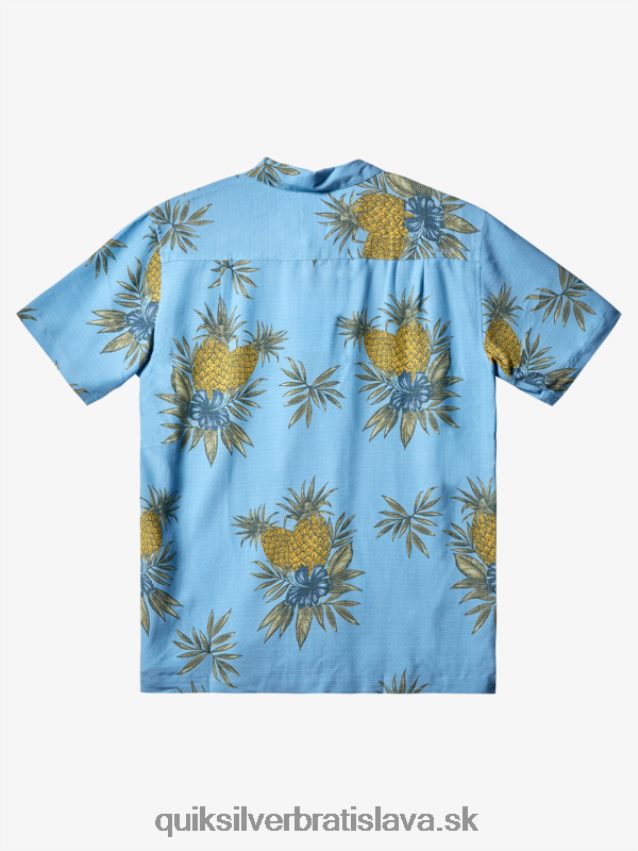 vodník poľná košeľa s krátkym rukávom Quiksilver muži B80HXR448 súmrak modré poľné práce