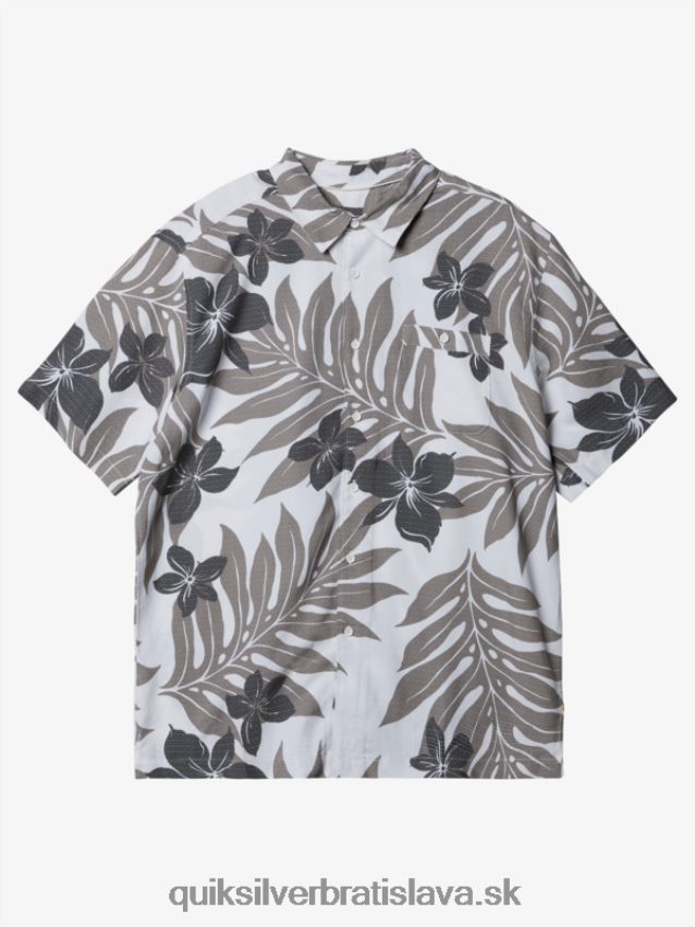 vodník shonan košeľa s krátkym rukávom Quiksilver muži B80HXR992 biely čierny