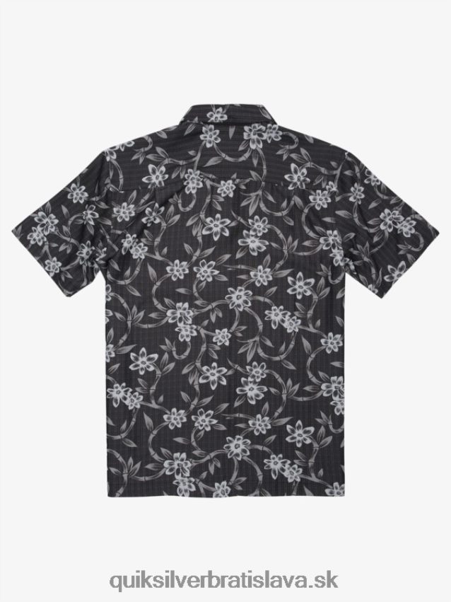 vodník twisted flow košeľa s krátkym rukávom Quiksilver muži B80HXR1352 čierny skrútený tok