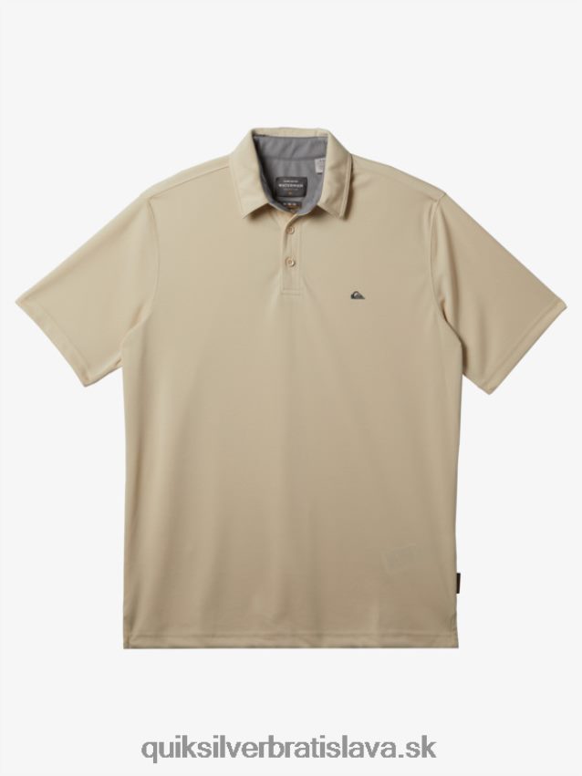 vodník vodné polo tričko s krátkym rukávom Quiksilver muži B80HXR95 hnedá ryža