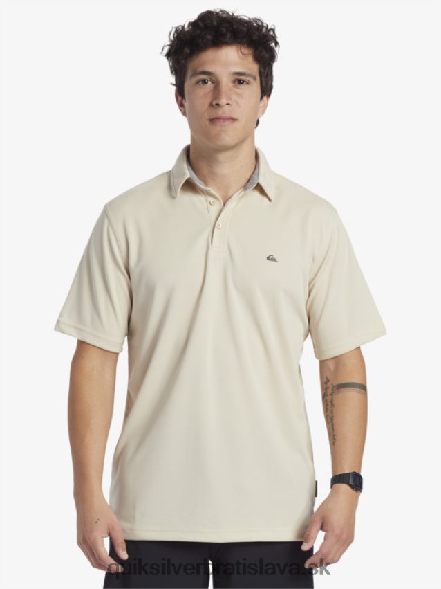 vodník vodné polo tričko s krátkym rukávom Quiksilver muži B80HXR95 hnedá ryža