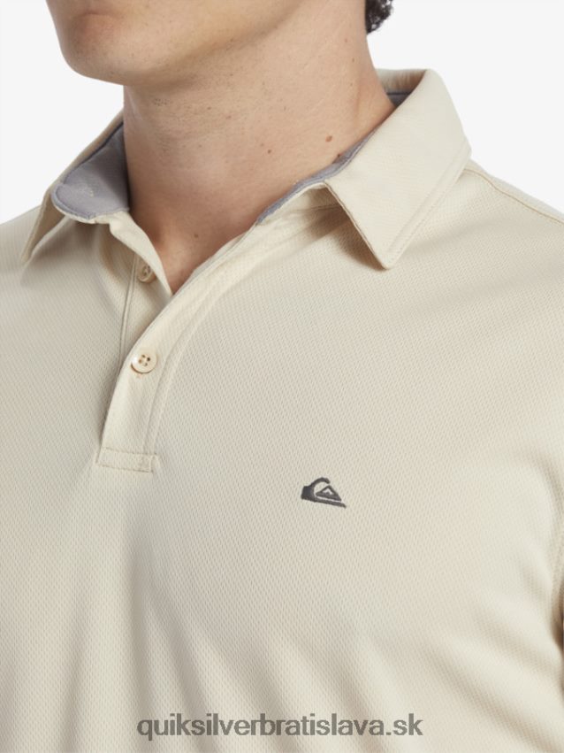 vodník vodné polo tričko s krátkym rukávom Quiksilver muži B80HXR95 hnedá ryža
