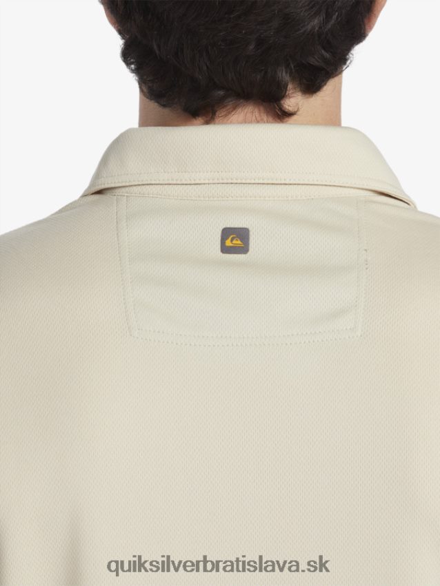 vodník vodné polo tričko s krátkym rukávom Quiksilver muži B80HXR95 hnedá ryža