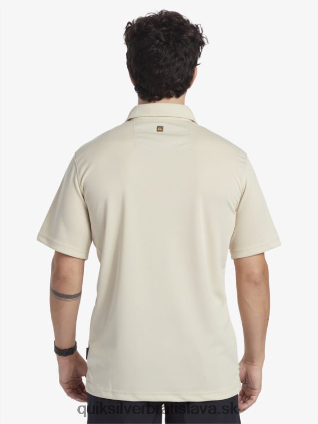 vodník vodné polo tričko s krátkym rukávom Quiksilver muži B80HXR95 hnedá ryža