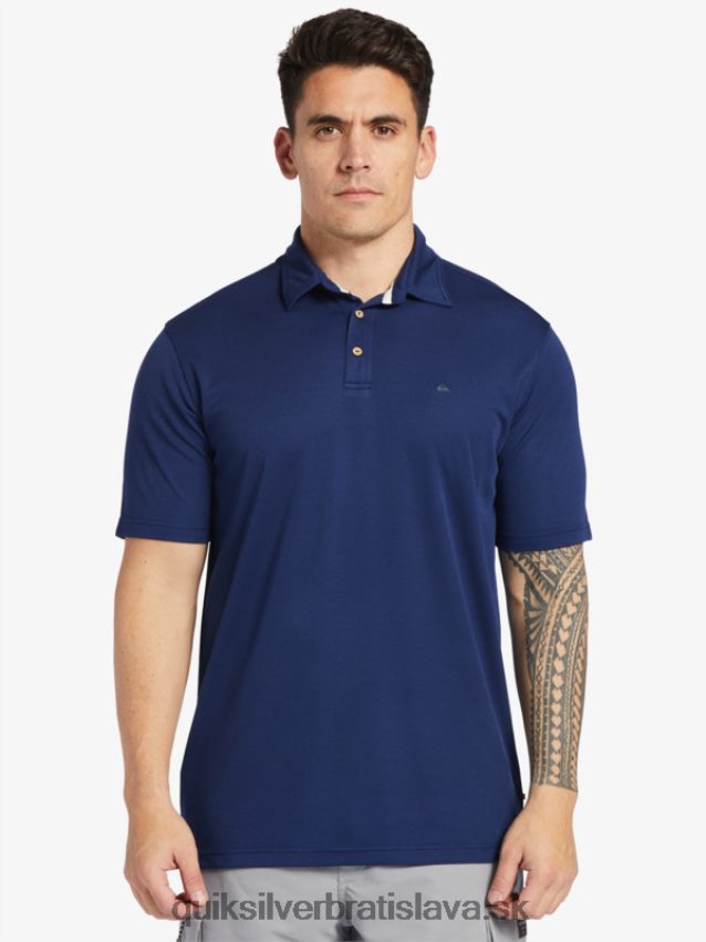 vodník vodné polo tričko s krátkym rukávom Quiksilver muži B80HXR96 polnočné námorníctvo