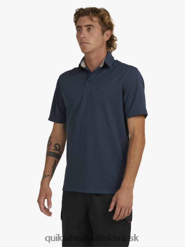 vodník vodné polo tričko s krátkym rukávom Quiksilver muži B80HXR96 polnočné námorníctvo