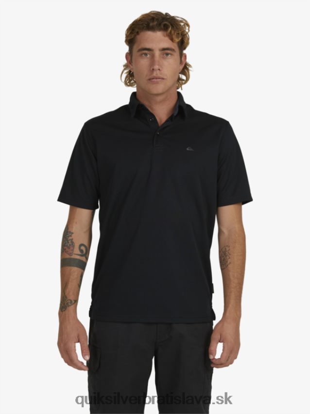 vodník vodné polo tričko s krátkym rukávom Quiksilver muži B80HXR98 čierna