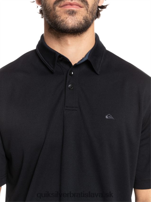 vodník vodné polo tričko s krátkym rukávom Quiksilver muži B80HXR98 čierna