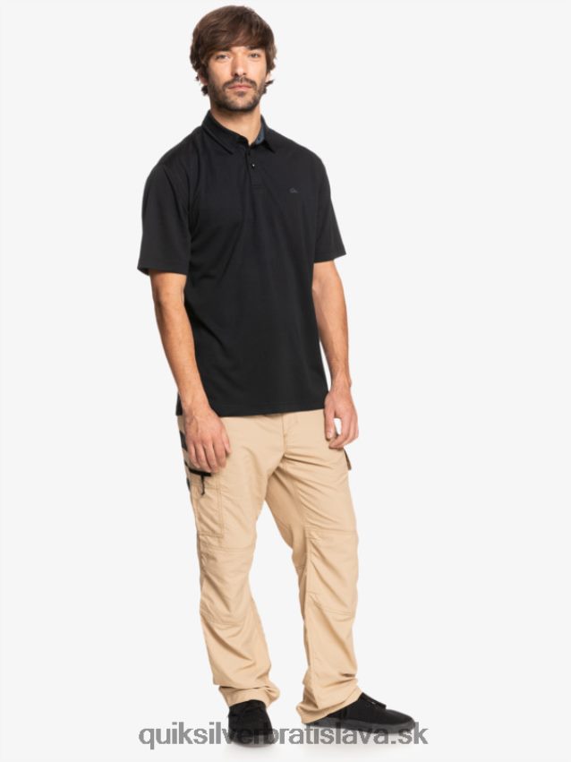 vodník vodné polo tričko s krátkym rukávom Quiksilver muži B80HXR98 čierna