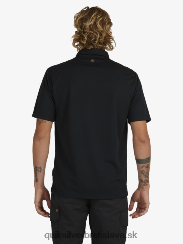 vodník vodné polo tričko s krátkym rukávom Quiksilver muži B80HXR98 čierna