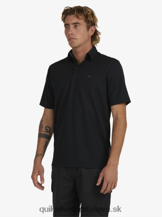 vodník vodné polo tričko s krátkym rukávom Quiksilver muži B80HXR98 čierna