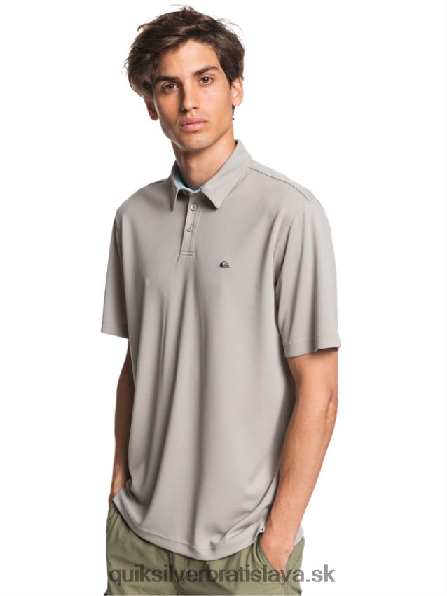 vodník vodné polo tričko s krátkym rukávom Quiksilver muži B80HXR99 sivá sivá