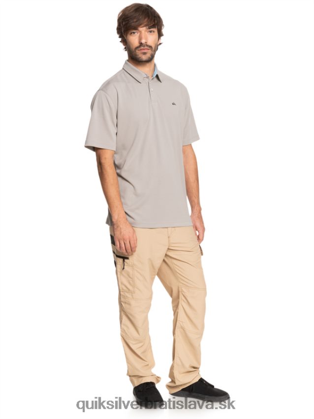 vodník vodné polo tričko s krátkym rukávom Quiksilver muži B80HXR99 sivá sivá