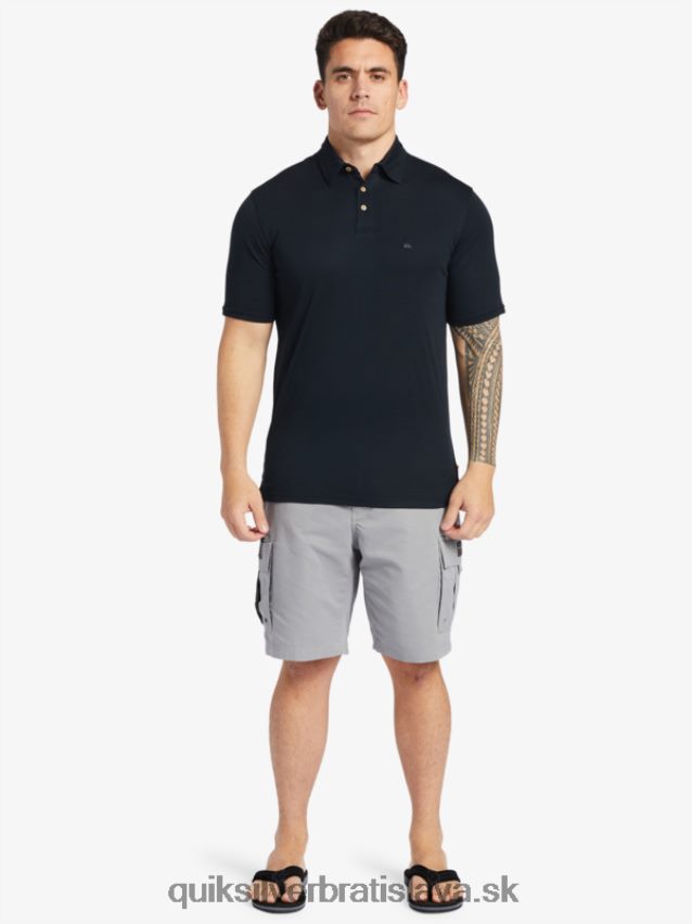 vodní pólo polokošeľa s krátkym rukávom Quiksilver muži B80HXR245 čierna