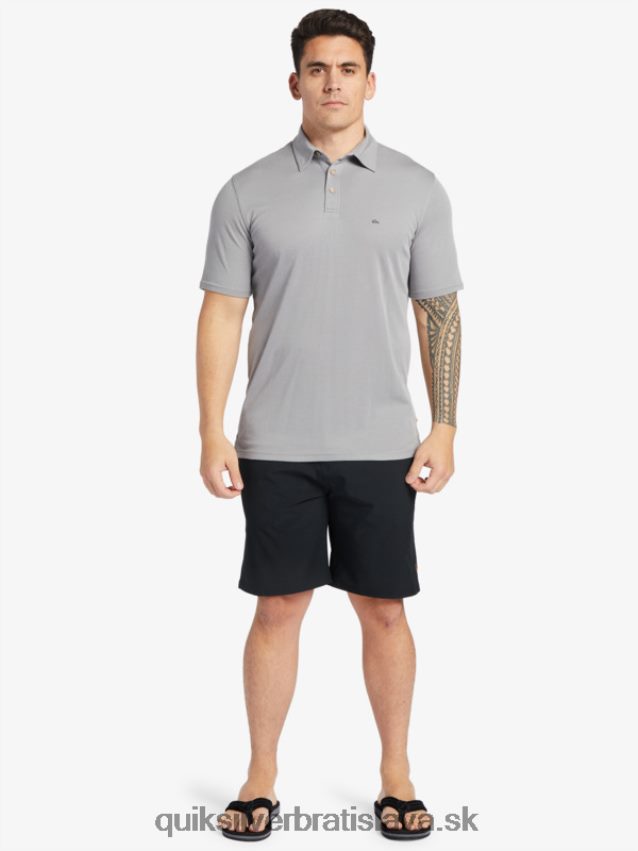 vodní pólo polokošeľa s krátkym rukávom Quiksilver muži B80HXR247 žraločej kože