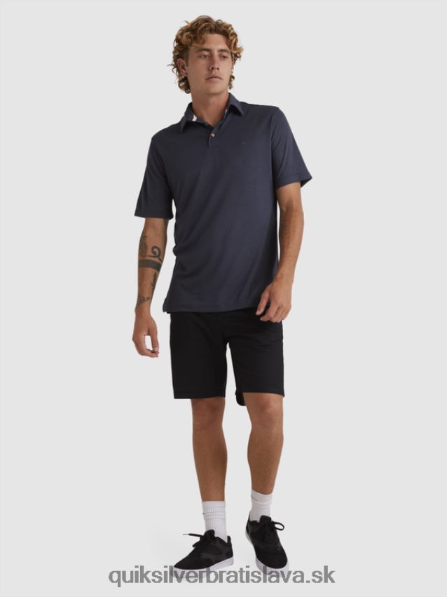 vodní pólo polokošeľa s krátkym rukávom Quiksilver muži B80HXR250 modré noci