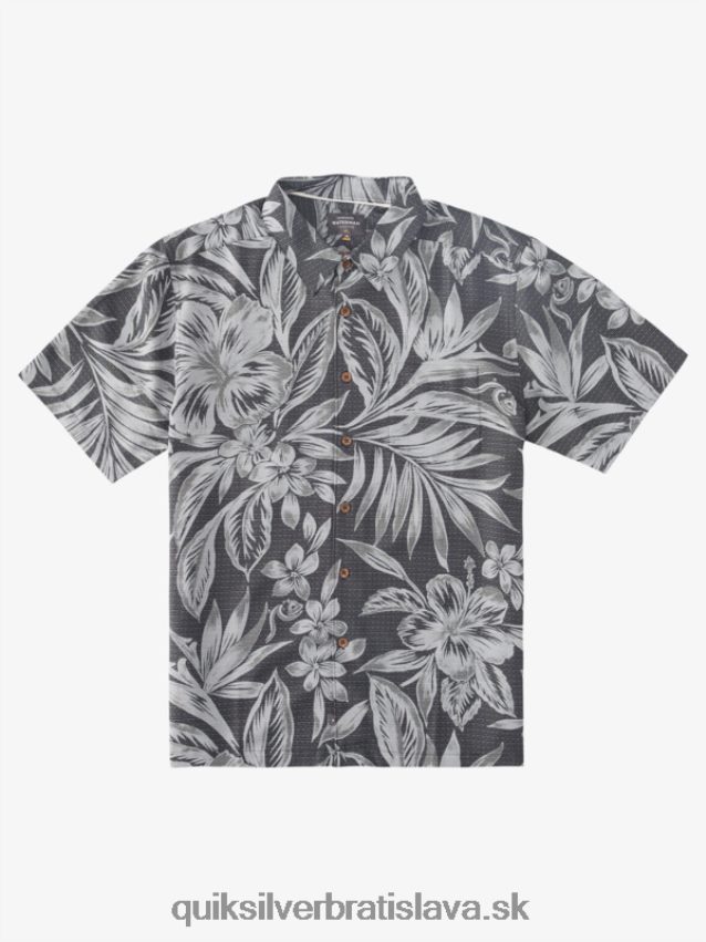 waterman brunch time košeľa s krátkym rukávom Quiksilver muži B80HXR1336 čierne brunch dni