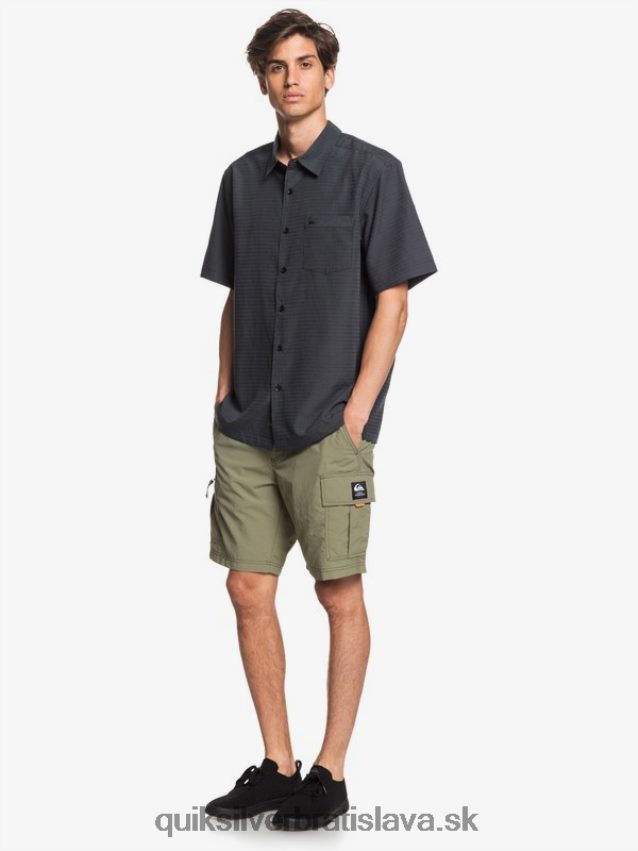 waterman centinela prémiová protivrásková košeľa Quiksilver muži B80HXR1303 čierna centinella