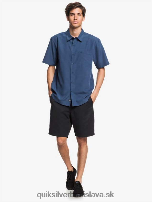 waterman centinela prémiová protivrásková košeľa Quiksilver muži B80HXR1304 polnočná námornícka centinella