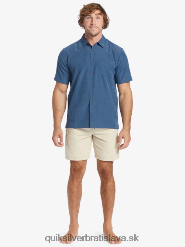 waterman centinela prémiová protivrásková košeľa Quiksilver muži B80HXR1304 polnočná námornícka centinella