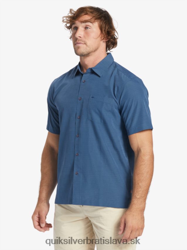 waterman centinela prémiová protivrásková košeľa Quiksilver muži B80HXR1304 polnočná námornícka centinella