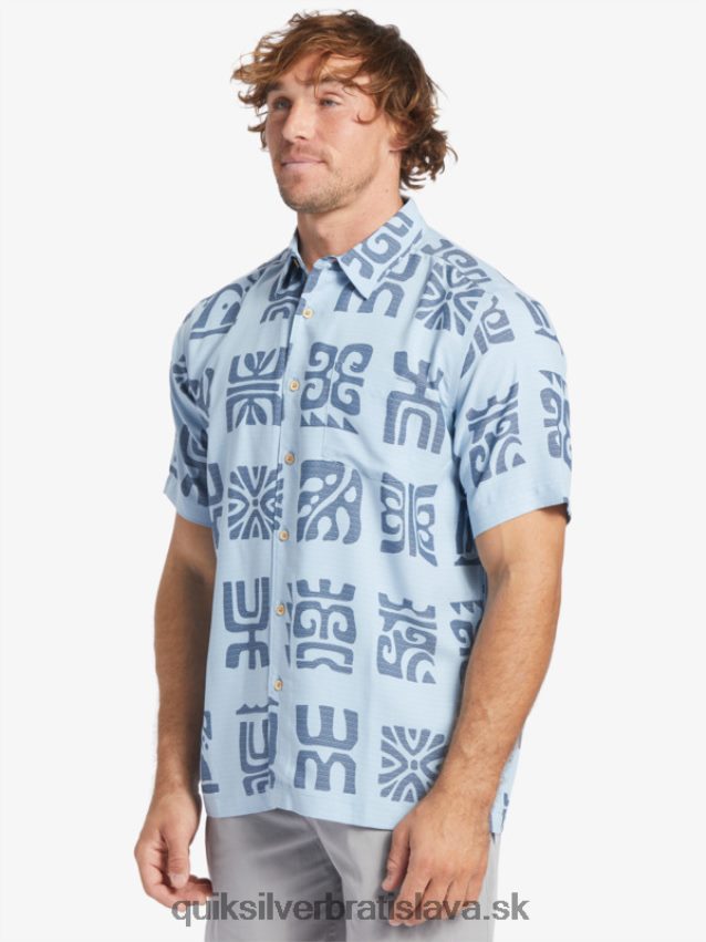 waterman channel paddle košeľa s krátkym rukávom Quiksilver muži B80HXR457 súmraková modrá kanálová pádla