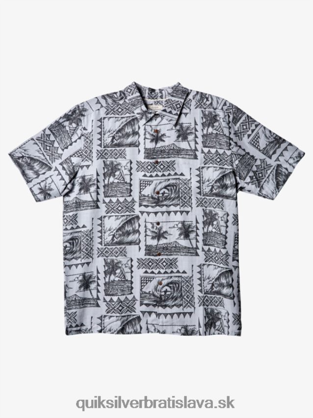 waterman surf trippers tričko s krátkym rukávom Quiksilver muži B80HXR433 čierni surferi