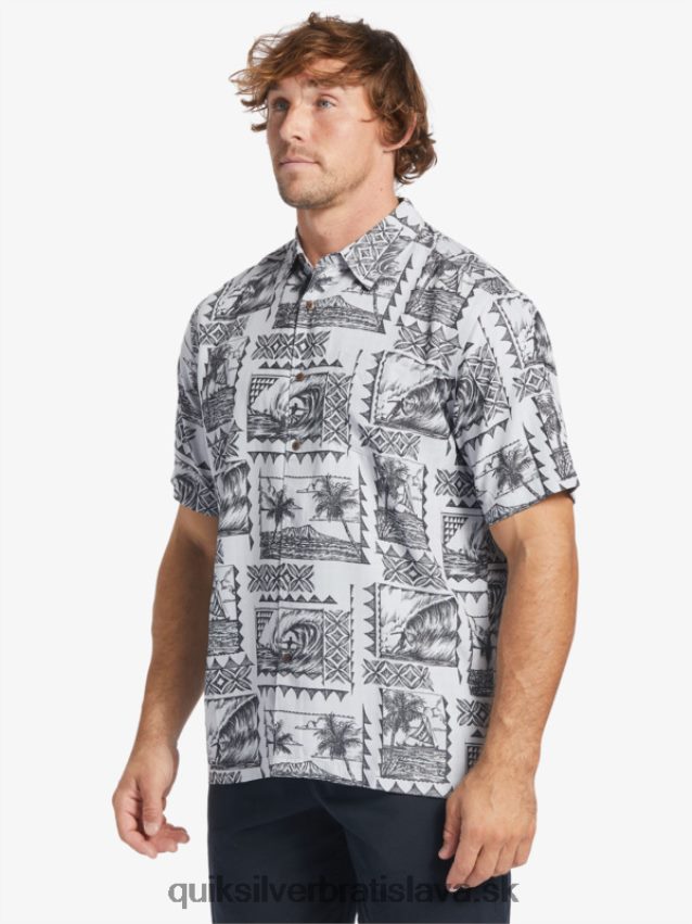 waterman surf trippers tričko s krátkym rukávom Quiksilver muži B80HXR433 čierni surferi