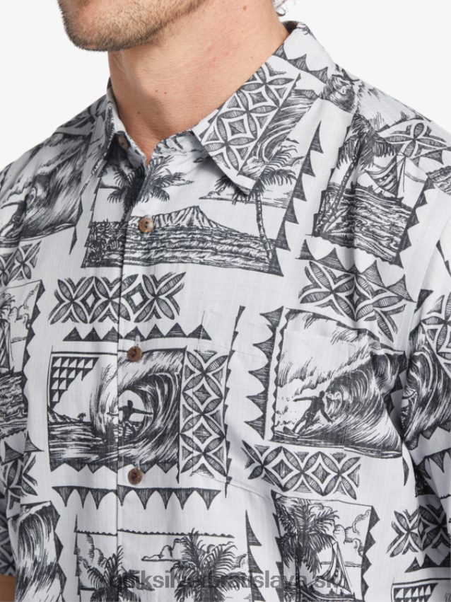 waterman surf trippers tričko s krátkym rukávom Quiksilver muži B80HXR433 čierni surferi