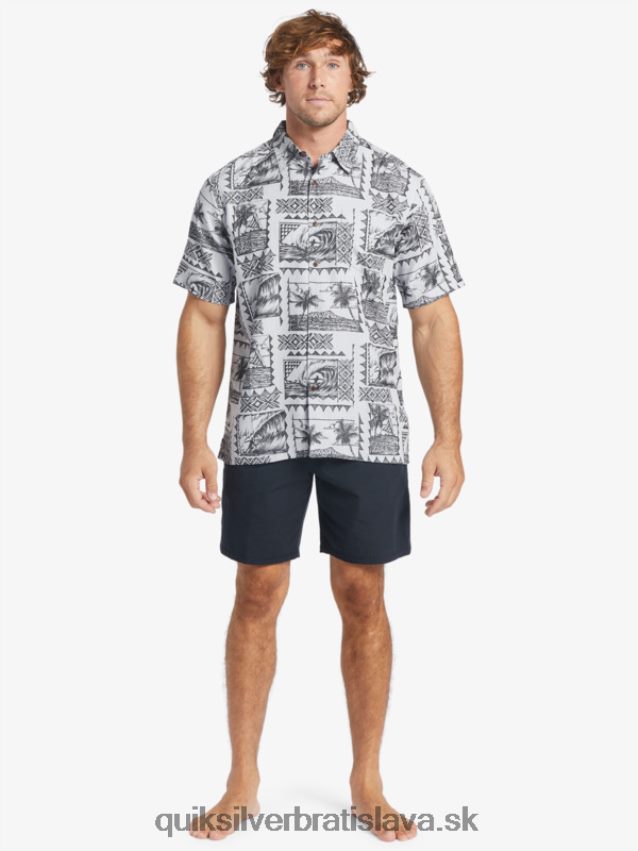 waterman surf trippers tričko s krátkym rukávom Quiksilver muži B80HXR433 čierni surferi