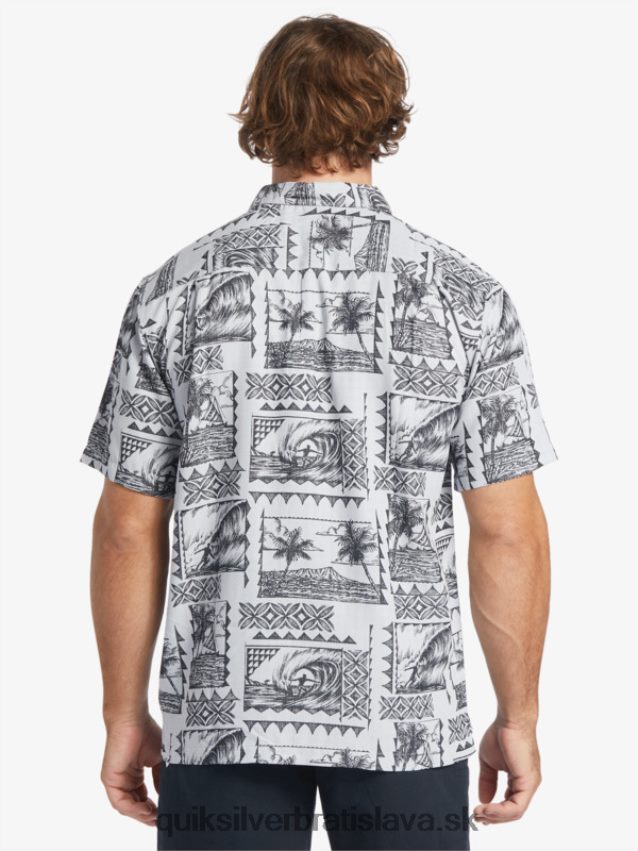 waterman surf trippers tričko s krátkym rukávom Quiksilver muži B80HXR433 čierni surferi