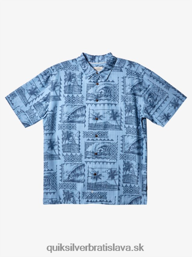 waterman surf trippers tričko s krátkym rukávom Quiksilver muži B80HXR434 súmrak modré surfové výletníky