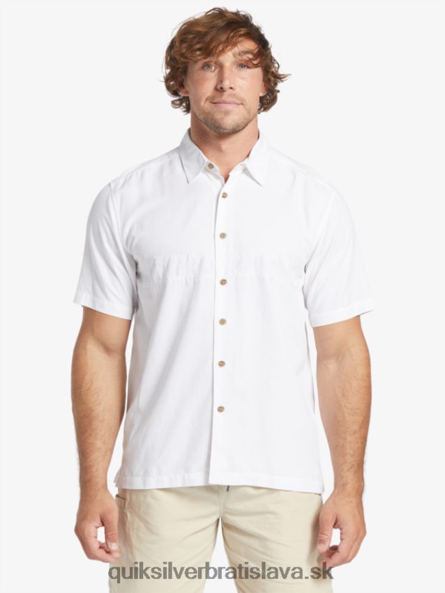 waterman tahiti palms prémiová protivrásková košeľa Quiksilver muži B80HXR867 biely