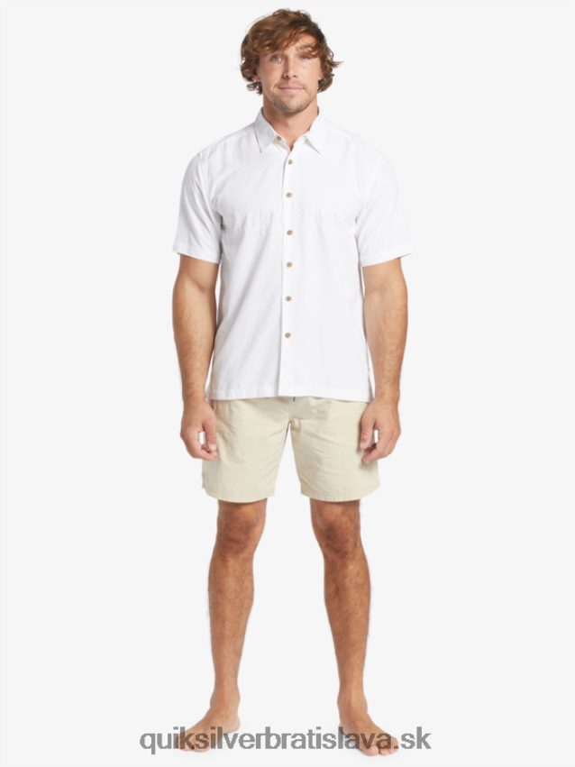 waterman tahiti palms prémiová protivrásková košeľa Quiksilver muži B80HXR867 biely
