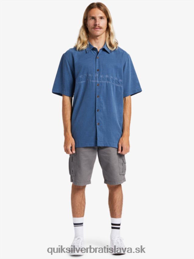 waterman tahiti palms prémiová protivrásková košeľa Quiksilver muži B80HXR872 práporčík modrý
