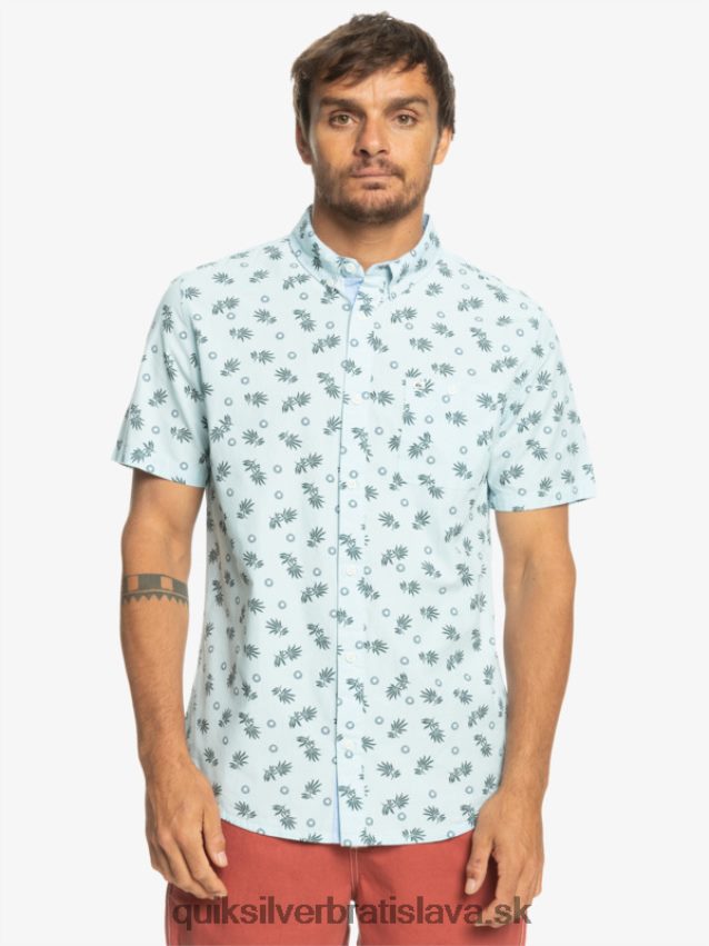 z oceánu do raja tričko s krátkym rukávom Quiksilver muži B80HXR1389 nebesky modrá od oceánu