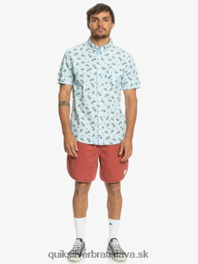 z oceánu do raja tričko s krátkym rukávom Quiksilver muži B80HXR1389 nebesky modrá od oceánu
