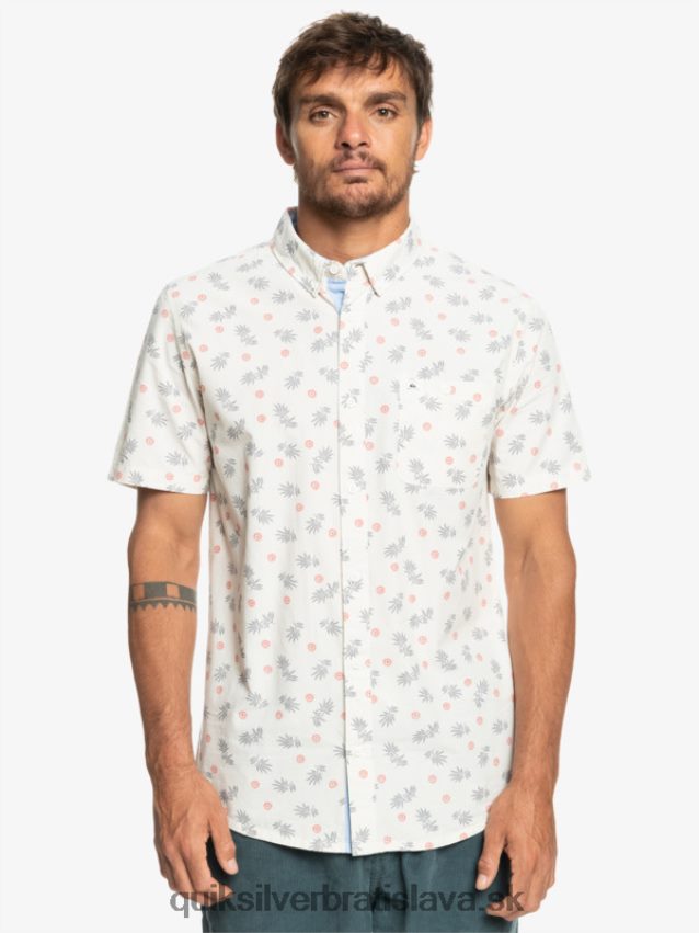 z oceánu do raja tričko s krátkym rukávom Quiksilver muži B80HXR1390 biela z oceánu