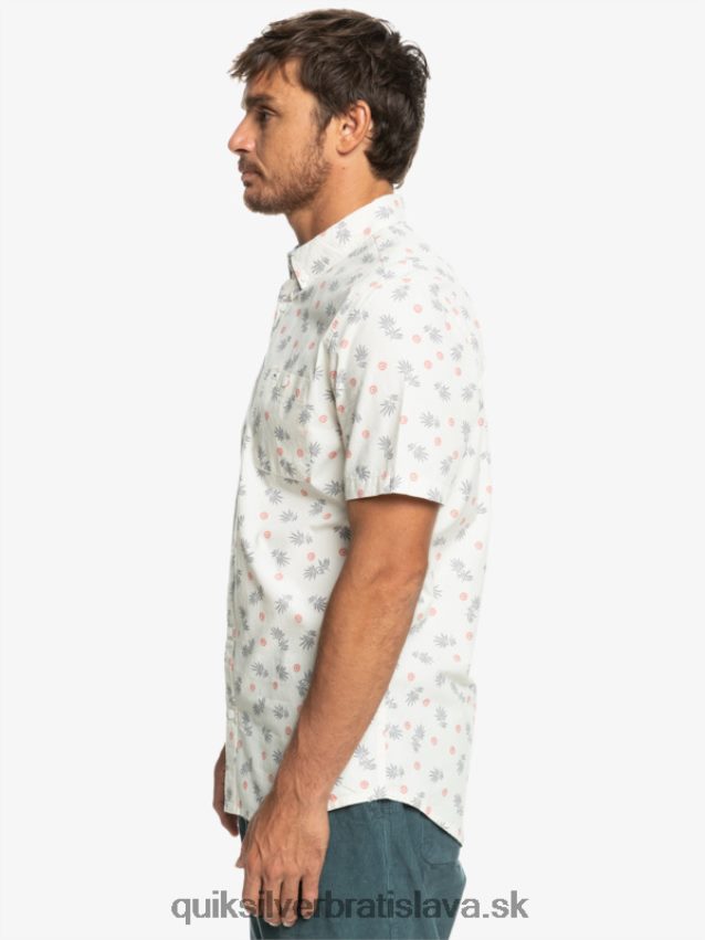 z oceánu do raja tričko s krátkym rukávom Quiksilver muži B80HXR1390 biela z oceánu
