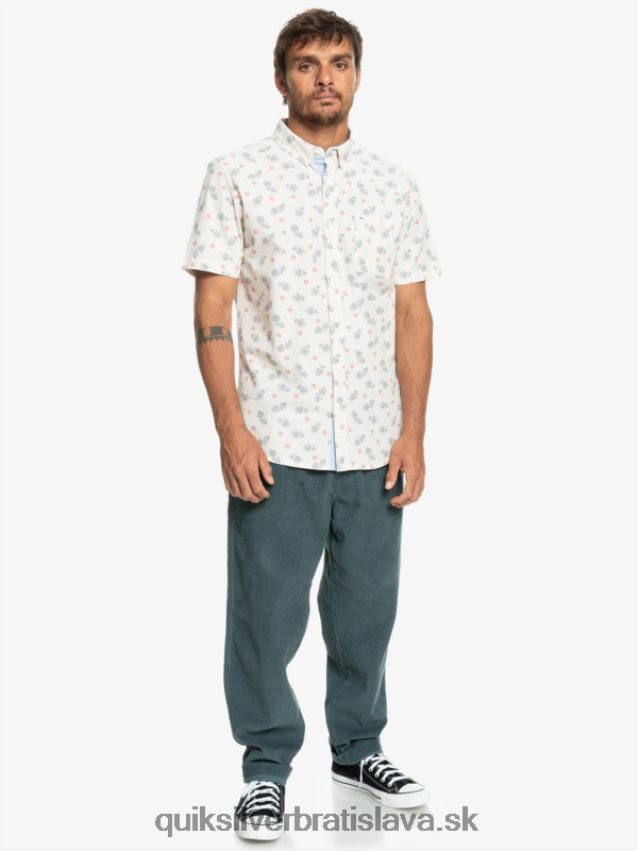 z oceánu do raja tričko s krátkym rukávom Quiksilver muži B80HXR1390 biela z oceánu
