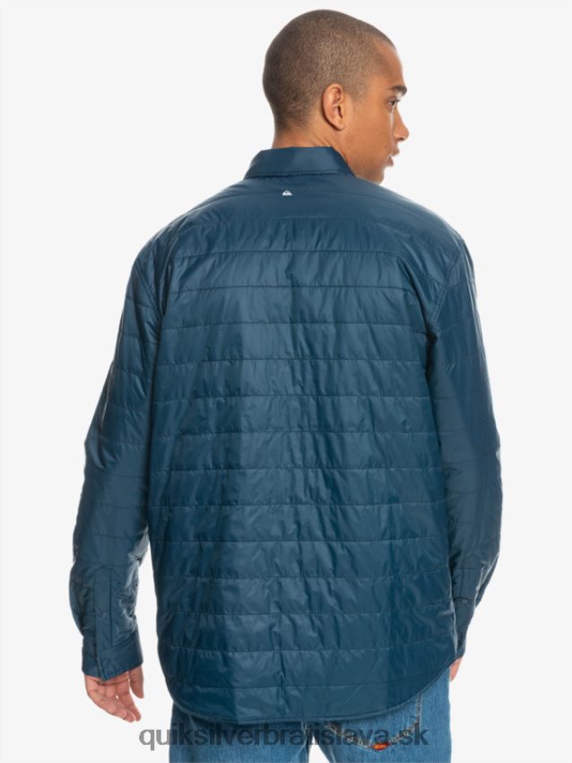 zateplená obojstranná flanelová košeľa na voľné stúpanie Quiksilver muži B80HXR1702 insígnie modrá voľné stúpanie
