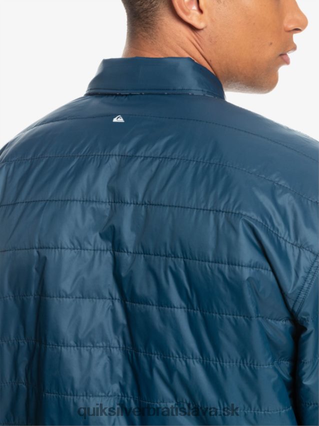 zateplená obojstranná flanelová košeľa na voľné stúpanie Quiksilver muži B80HXR1702 insígnie modrá voľné stúpanie
