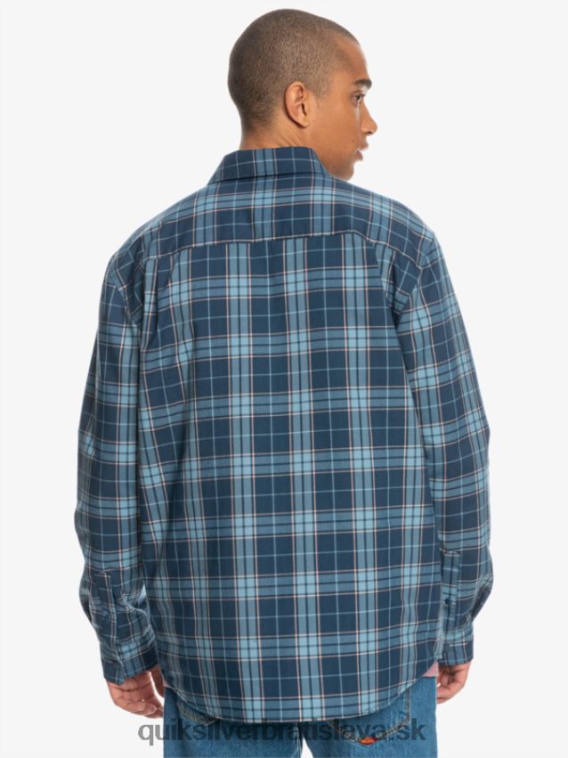 zateplená obojstranná flanelová košeľa na voľné stúpanie Quiksilver muži B80HXR1702 insígnie modrá voľné stúpanie