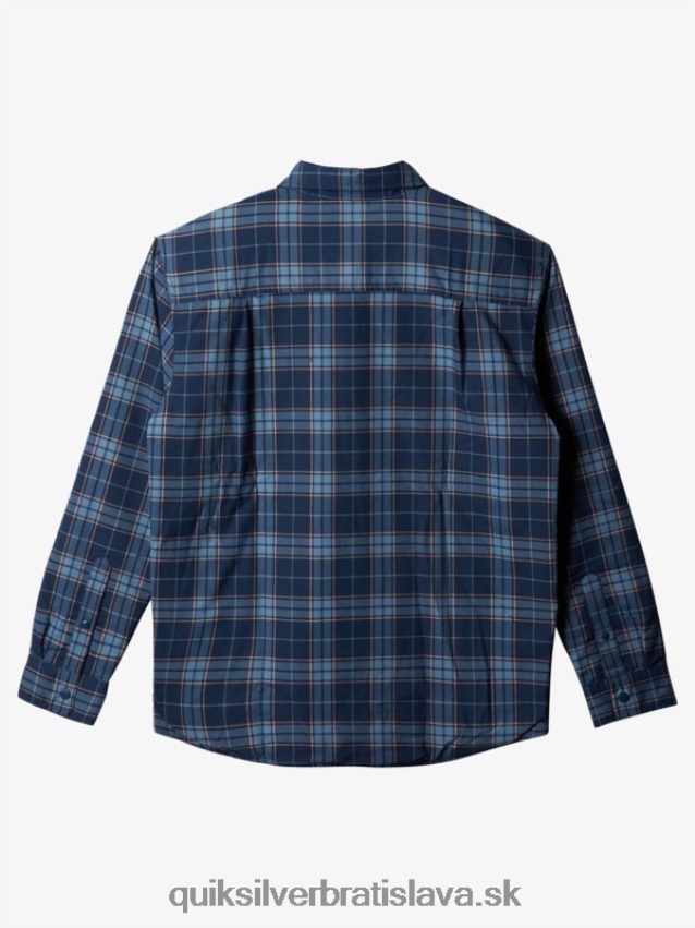zateplená obojstranná flanelová košeľa na voľné stúpanie Quiksilver muži B80HXR1702 insígnie modrá voľné stúpanie