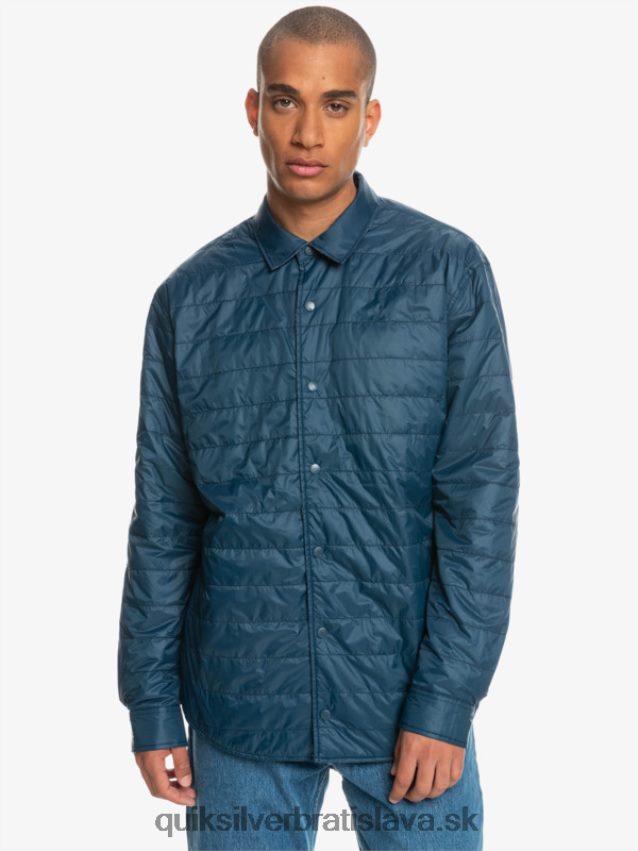 zateplená obojstranná flanelová košeľa na voľné stúpanie Quiksilver muži B80HXR1702 insígnie modrá voľné stúpanie