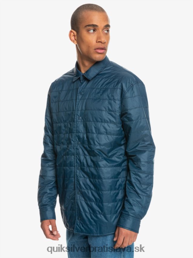 zateplená obojstranná flanelová košeľa na voľné stúpanie Quiksilver muži B80HXR1702 insígnie modrá voľné stúpanie