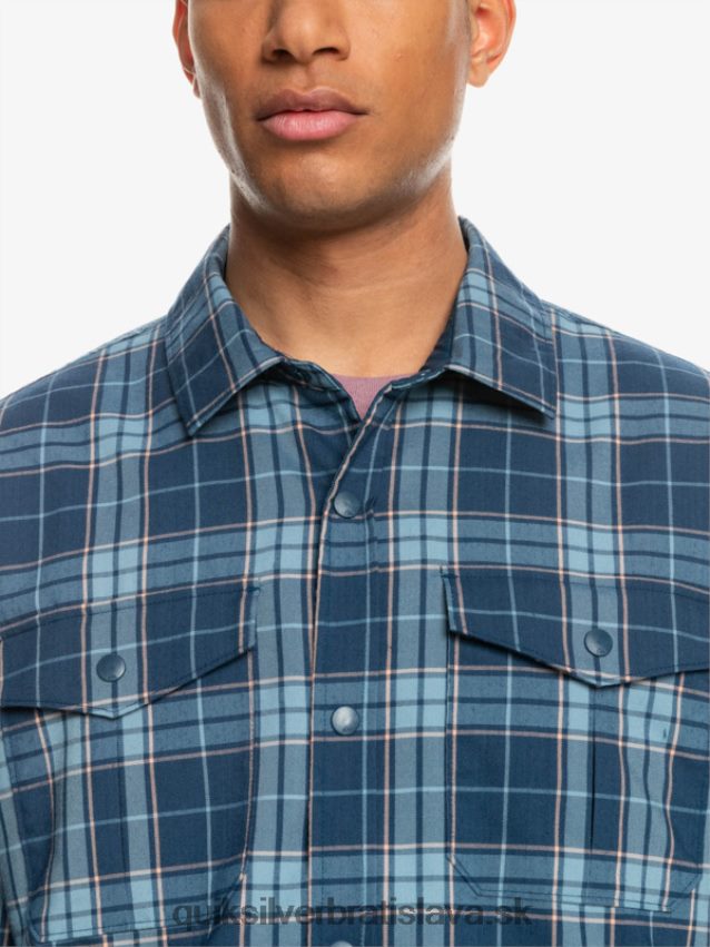 zateplená obojstranná flanelová košeľa na voľné stúpanie Quiksilver muži B80HXR1702 insígnie modrá voľné stúpanie