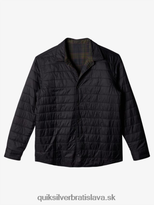 zateplená obojstranná flanelová košeľa na voľné stúpanie Quiksilver muži B80HXR1703 fantómové voľné stúpanie